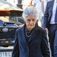 Teresa de Borbón-Dos Sicilias en el funeral de Juan Gómez-Acebo