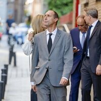 Alfonso Zurita en el funeral de Juan Gómez-Acebo