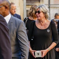 Simoneta Gómez-Acebo y Nadia Halamandari en el funeral de Juan Gómez-Acebo