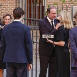 La Infanta Cristina y Bruno GÃ³mez-Acebo se saludan en el funeral de Juan GÃ³mez-Acebo