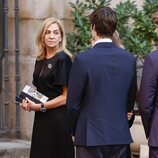 La Infanta Cristina y sus hijos Pablo, Miguel e Irene Urdangarin en el funeral de Juan GÃ³mez-Acebo