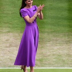 Kate Middleton aplaudiendo a Alcaraz en Wimbledon 2024