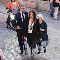 Laura Ponte en el funeral de Juan Gómez-Acebo