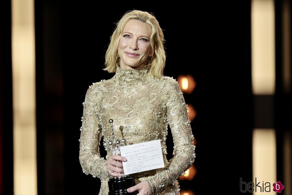 Cate Blanchett, feliz tras recibir el Premio Donostia en el Festival de Cine de San Sebastián 2024