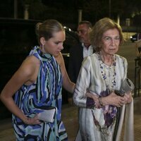 La Reina Sofía e Irene Urdangarin en la cena previa a la boda de Theodora de Grecia y Matthew Kumar