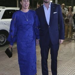 Philippos de Grecia y Nina Flohr en la cena previa a la boda de Theodora de Grecia y Matthew Kumar