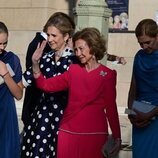 La Reina SofÃ­a, la Infantas Elena y Cristina e Irene Urdangarin en la boda de Theodora de Grecia y Matthew Kumar