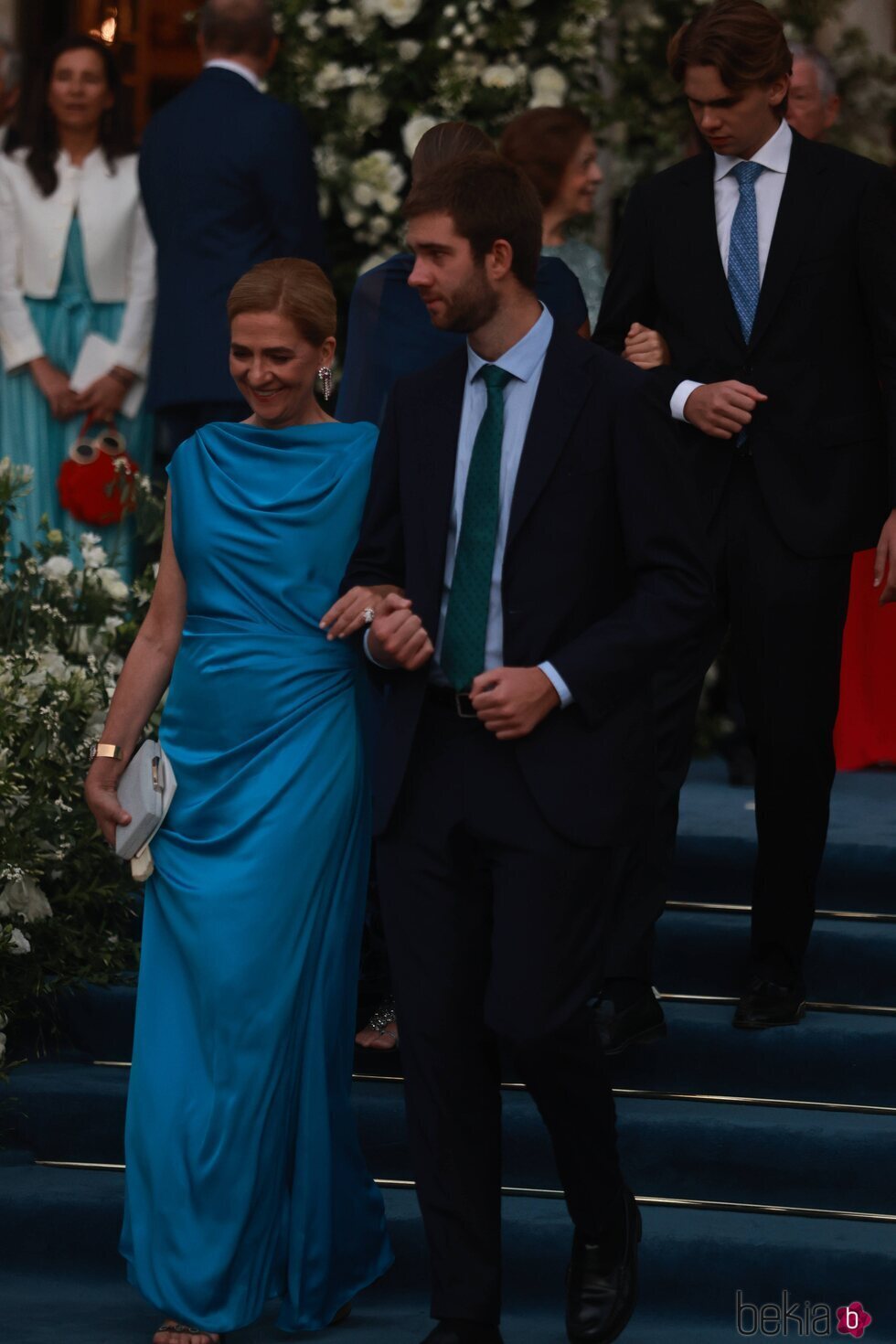 La Infanta Cristina y Juan Urdangarin en la boda de Theodora de Grecia y Matthew Kumar