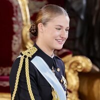 La Princesa Leonor, sonriente en la recepción oficial por el Día de la Hispanidad 2024