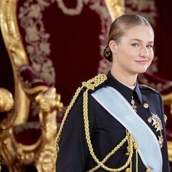 La Princesa Leonor con cara divertida en la recepción oficial por el Día de la Hispanidad 2024