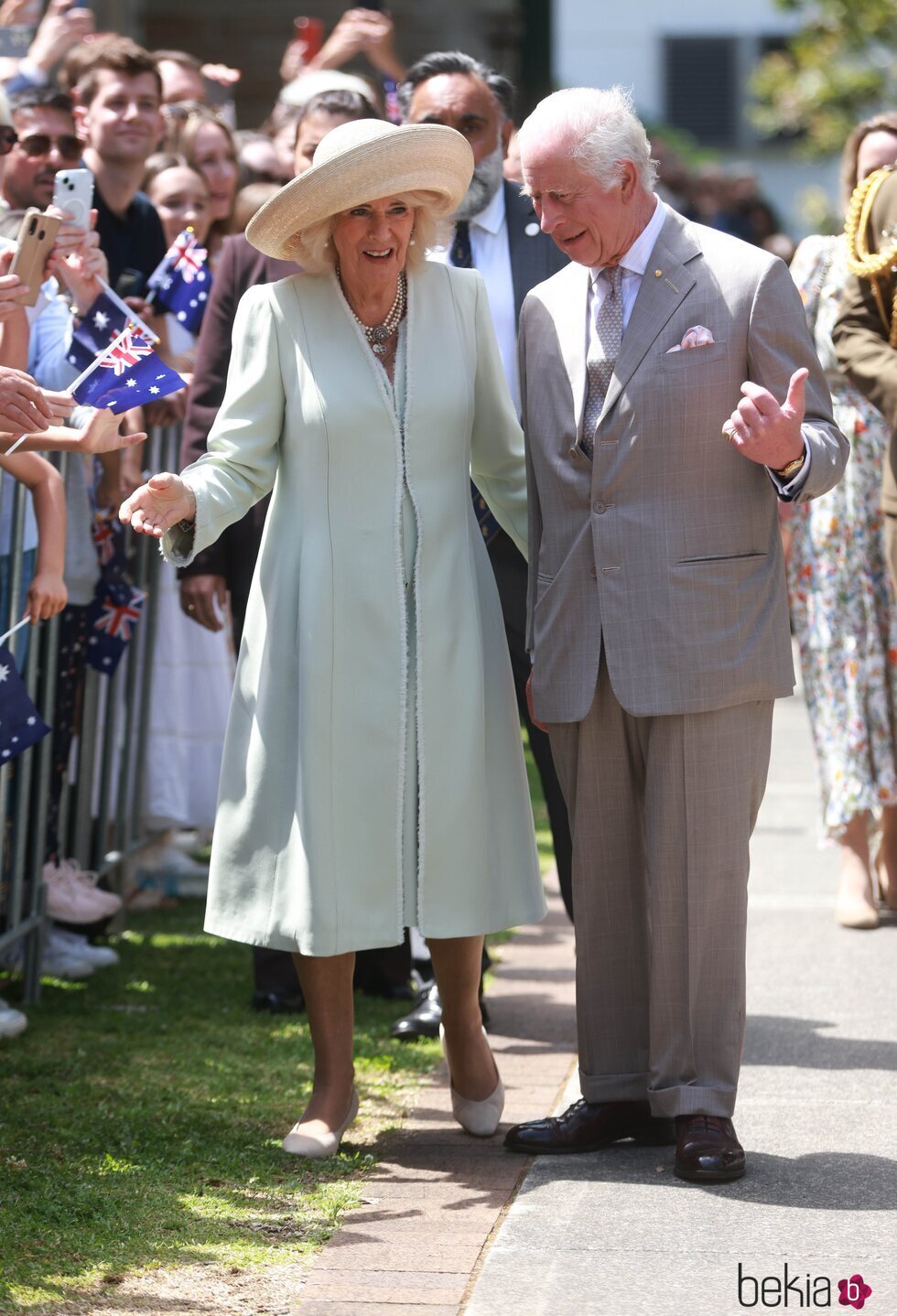 El Rey Carlos III y la Reina Camilla en un servicio religioso en Sídney durante su viaje oficial a Australia en octubre de 2024