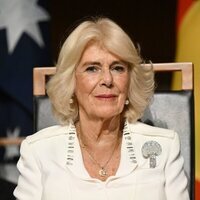 La Reina Camilla en el Parlamento australiano en Canberra durante su viaje oficial a Australia en octubre de 2024