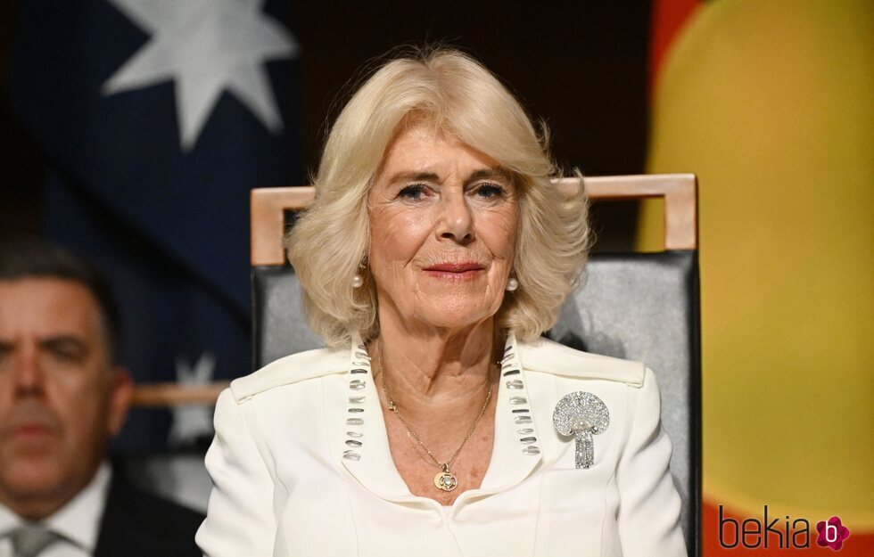 La Reina Camilla en el Parlamento australiano en Canberra durante su viaje oficial a Australia en octubre de 2024