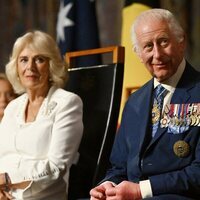 Los Reyes Carlos y Camilla en el Parlamento australiano en Canberra durante su viaje oficial a Australia en octubre de 2024