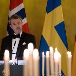 Federico de Dinamarca en su discurso en la cena por su primera visita oficial a Alemania como Rey de Dinamarca