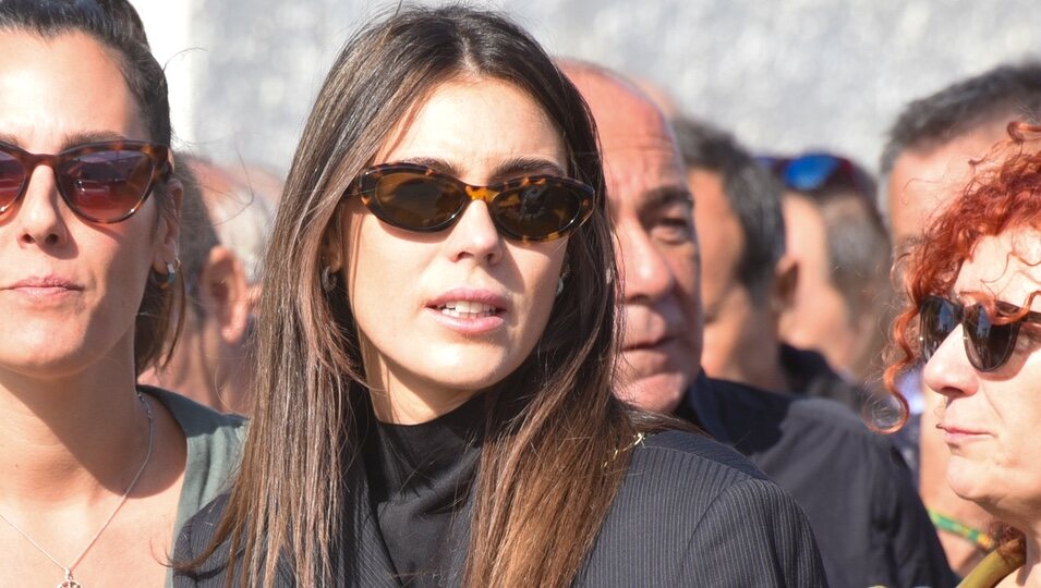 Anna Ferrer Padilla en el funeral de su tío Luis Padilla