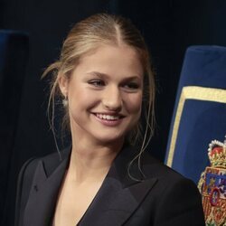 La Princesa Leonor, muy sonriente durante la gala de los Premios Princesa de Asturias 2024