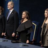 El Rey Felipe, la Princesa Leonor, la Reina Letizia y la Infanta Sofía durante los Premios Princesa de Asturias 2024