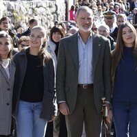 Los Reyes Felipe y Letizia, la Princesa Leonor y la Infanta Sofía en la entrega del premio Pueblo Ejemplar 2024