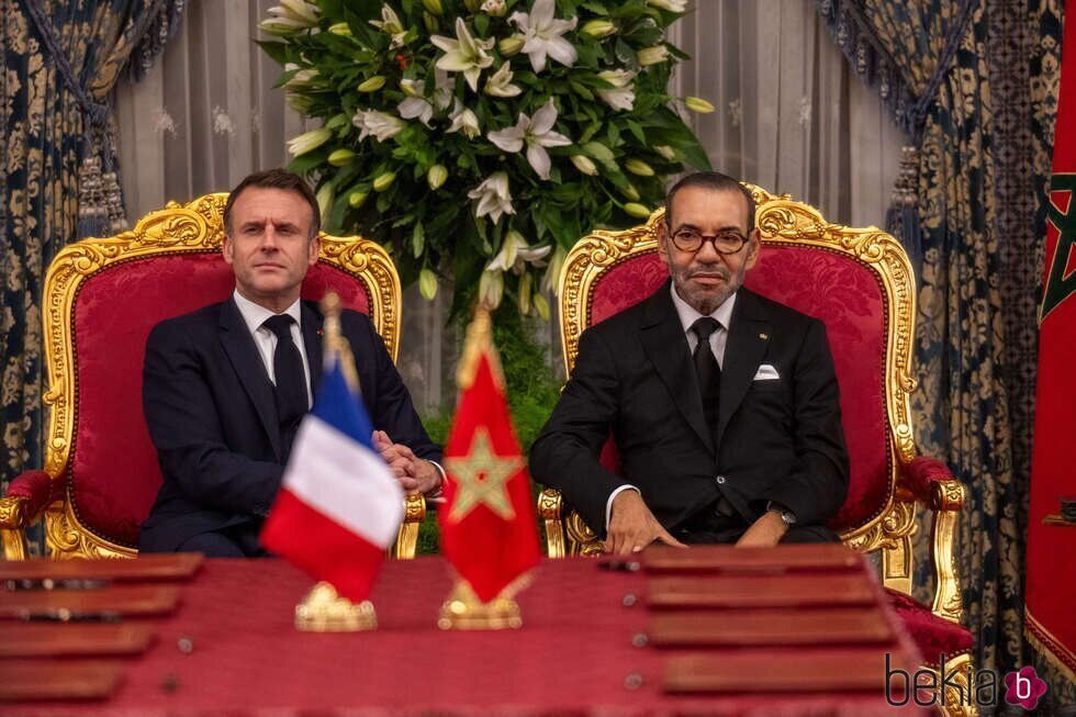 Emmanuel Macron y Mohamed VI de Marruecos en la Visita de Estado del Presidente de Francia a Marruecos