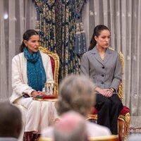 Lalla Meryem, Lalla Khadija de Marruecos y Brigitte Macron en la Visita de Estado del Presidente de Francia a Marruecos