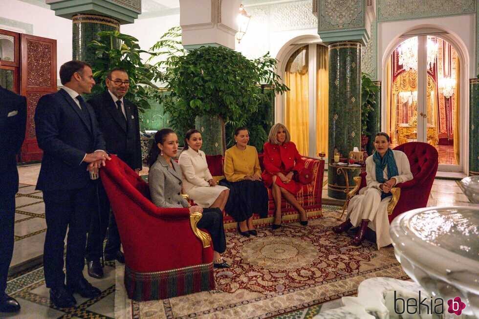 La Familia Real de Marruecos con los Macron en la Visita de Estado del Presidente de Francia a Marruecos