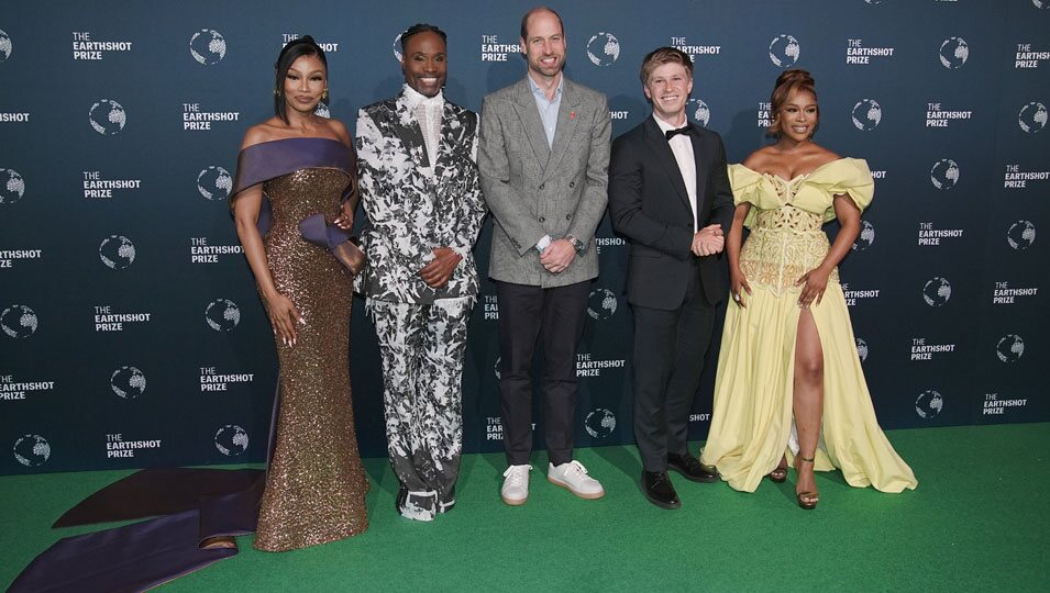 El Príncipe Guillermo, Bonang Matheba, BIlly Porter, Robert Irwin y Nomzamo Mbatha en los Premios Earthshot 2024