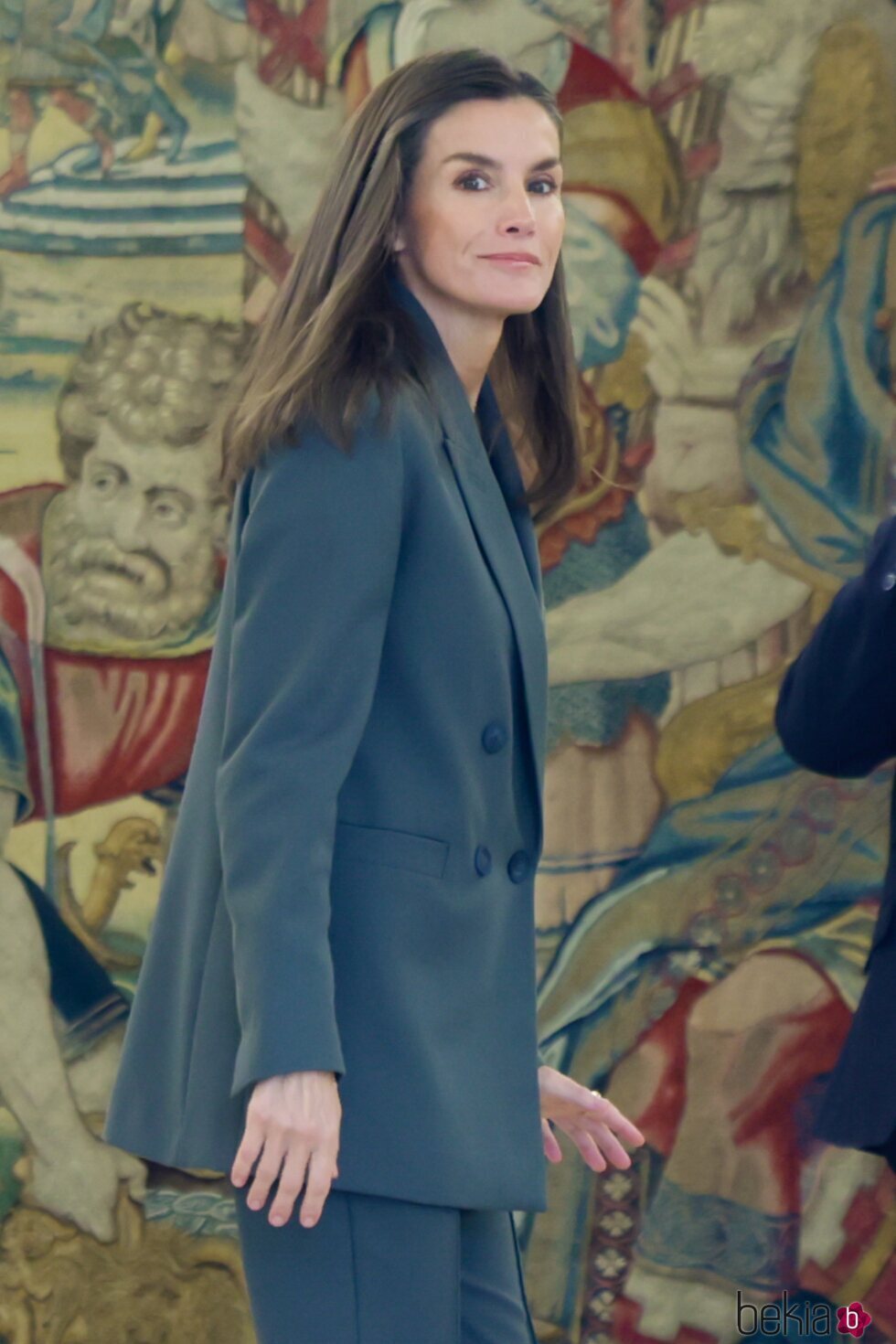 La Reina Letizia en una audiencia en el Palacio de la Zarzuela