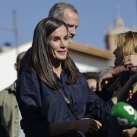 La Reina Letizia en Utiel durante su visita tras la DANA de Valencia