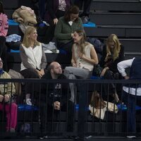 La Infanta Cristina y Johanna Zott en un partido de Pablo Urdangarin en Granollers