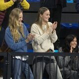 Irene Urdangarin y Johanna Zott aplaudiendo en un partido de Pablo Urdangarin en Granollers