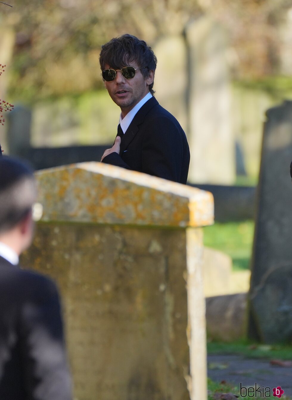 Louis Tomlinson en el funeral de Liam Payne