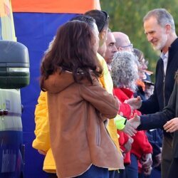 Los Reyes Felipe y Letizia durante su visita a Letur, Albacete