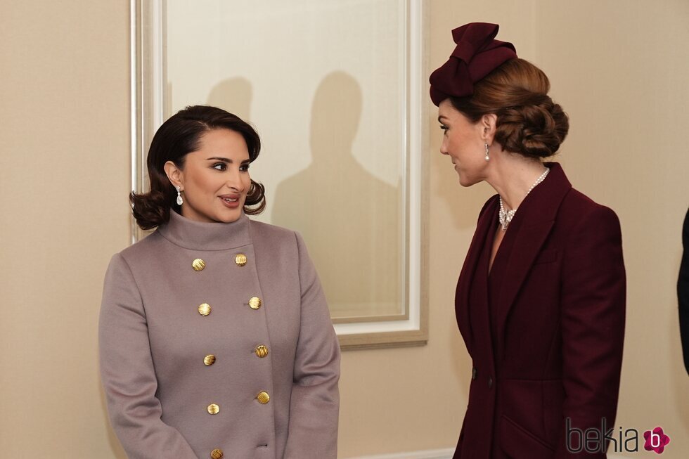 Kate Middleton y la Jequesa Jawaher Al Thani en su visita de Estado a Londres