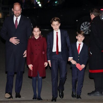 El Príncipe Guillermo, Kate Middlenton y los Príncipes George y Louis y  la Princesa Charlotte en el tradicional concierto de villancicos 2024