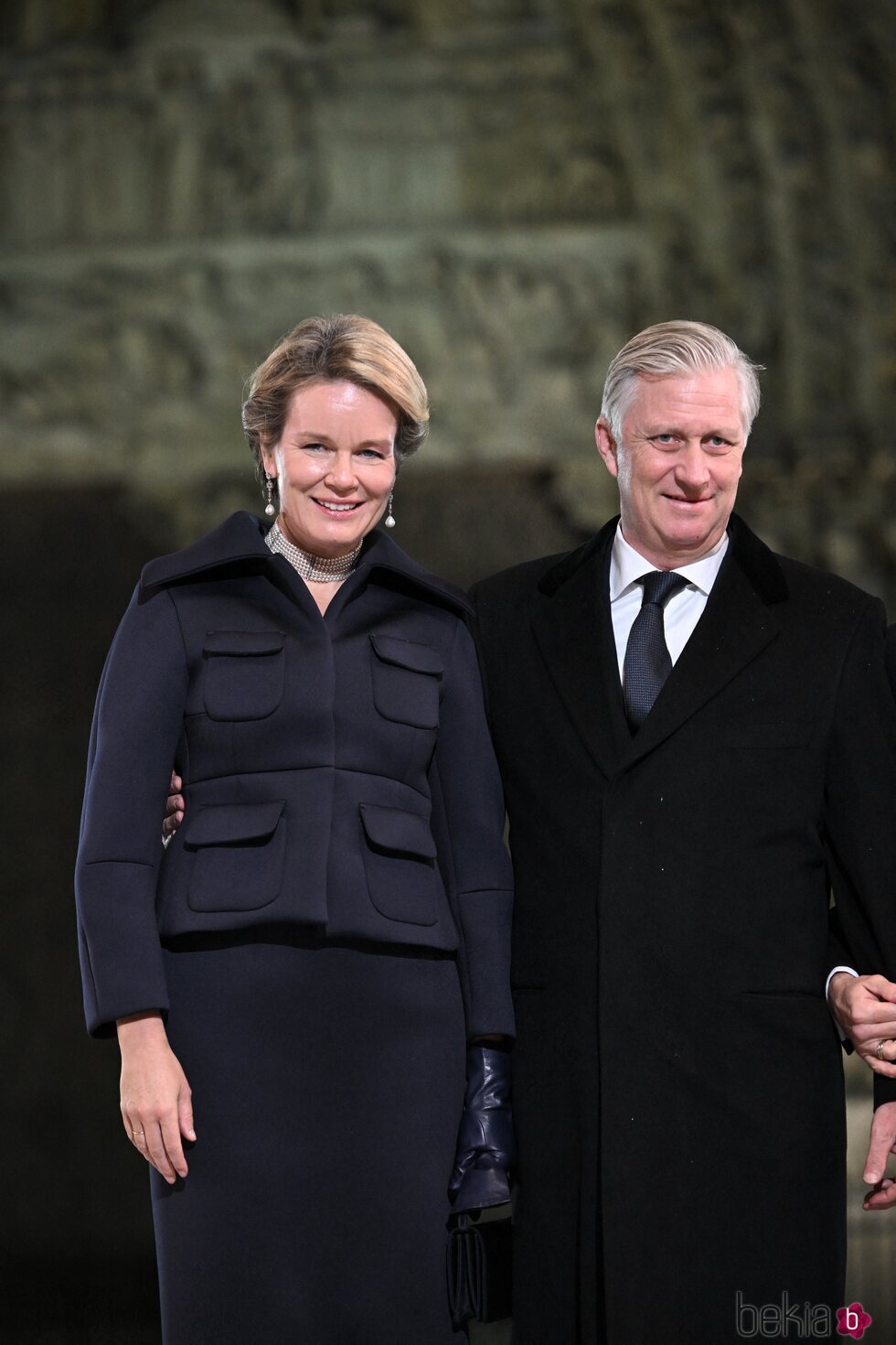 Los Reyes Felipe y Matilde de Bélgica en la ceremonia de reapertura de Notre Dame