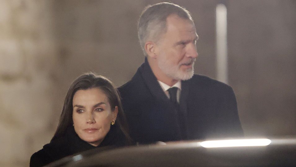 Los Reyes Felipe y Letizia a su llegada a la misa por las víctimas de la DANA en Valencia