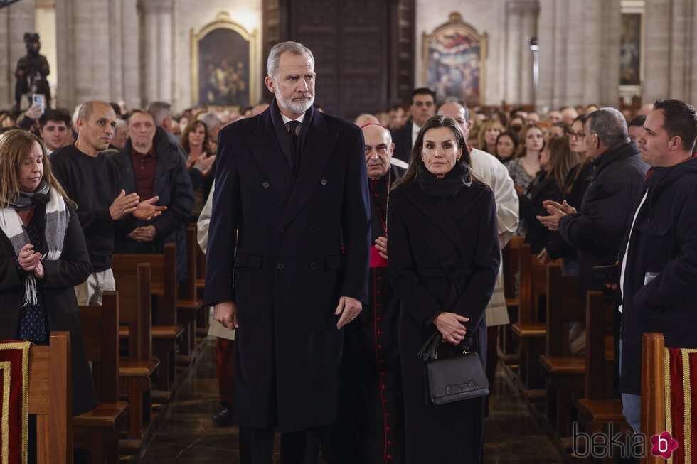 Los Reyes Felipe y Letizia en la misa funeral por las víctimas de la DANA en la Catedral de Valencia