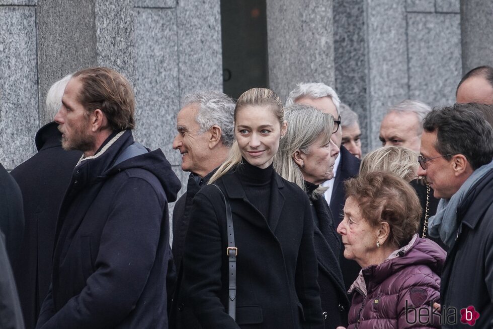 Andrea Casiraghi, Beatrice Borromeo y Carolina de Mónaco en el funeral de Fernanda Biffi Casiraghi