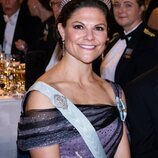 Victoria de Suecia con la Tiara Baden en la cena por los Premios Nobel 2024