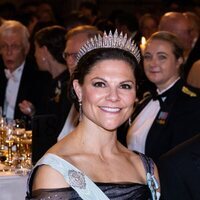 Victoria de Suecia con la Tiara Baden en la cena por los Premios Nobel 2024