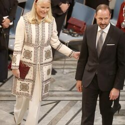 Haakon y Mette-Marit de Noruega en la entrega del Nobel de la Paz 2024