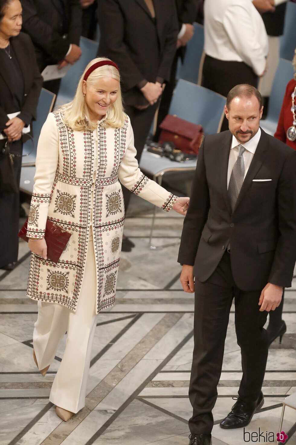 Haakon y Mette-Marit de Noruega en la entrega del Nobel de la Paz 2024