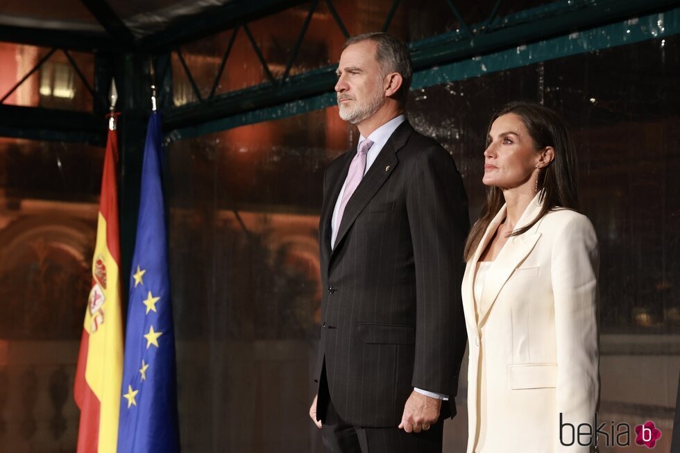 Los Reyes Felipe y Letizia en su encuentro con la colectividad española en Italia en su Viaje de Estado a Italia