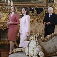 Los Reyes Felipe y Letizia y el Presidente y la Primera Dama de Italia en la bienvenida a los Reyes de España por su Visita de Estado a Italia