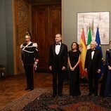 Los Reyes Felipe y Letizia y Sergio Mattarella y su hija Laura en la cena de gala por la Visita de Estado de los Reyes de España a Italia