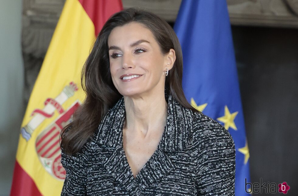 La Reina Letizia en una recepción a los trabajadores españoles de la FAO en Roma en su Visita de Estado a Italia