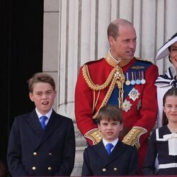 El Príncipe Guillermo y Kate Middleton y sus hijos George, Charlotte y Louis en Trooping the Colour 2024