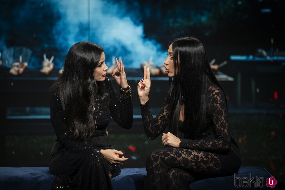 Ana Herminia y Aurah Ruiz discutiendo en la primera gala de 'GH DÚO 3'