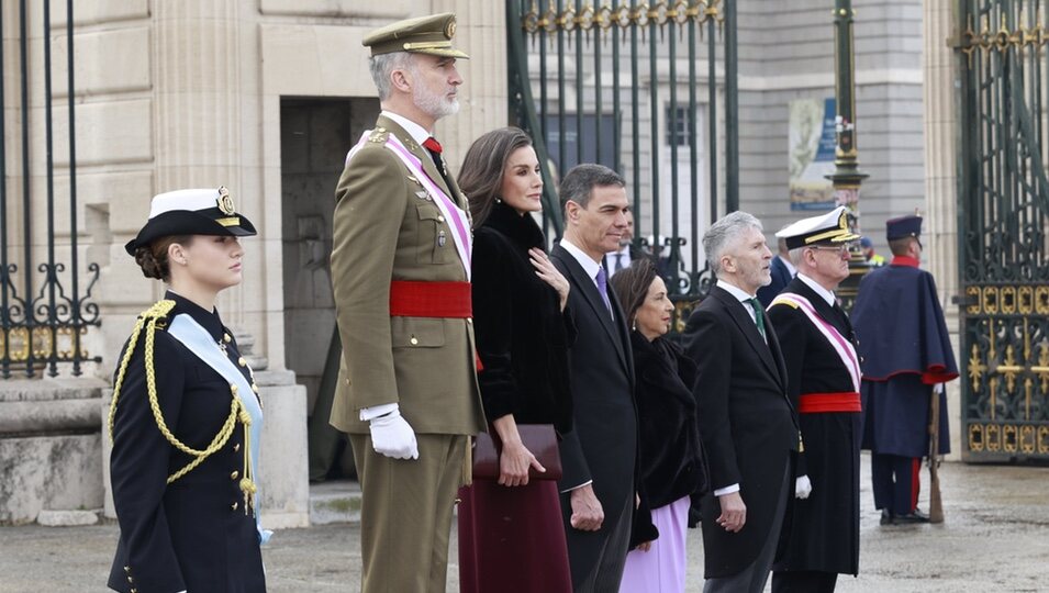 Los Reyes Felipe y Letizia, la Princesa Leonor y autoridades en la Pascua Militar 2025